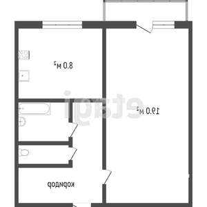 1-к квартира, вторичка, 38м2, 5/10 этаж