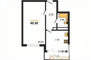 1-к квартира, вторичка, 40м2, 8/25 этаж