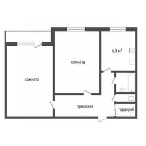 3-к квартира, вторичка, 61м2, 4/9 этаж