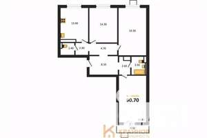3-к квартира, вторичка, 91м2, 14/17 этаж
