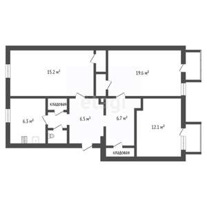 3-к квартира, вторичка, 71м2, 3/4 этаж