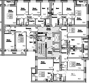 2-к квартира, вторичка, 64м2, 15/16 этаж