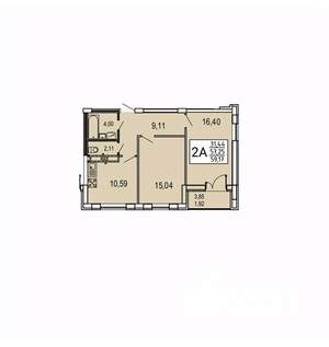 2-к квартира, вторичка, 59м2, 7/20 этаж