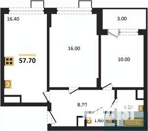 2-к квартира, вторичка, 58м2, 2/11 этаж