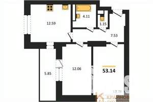 2-к квартира, вторичка, 53м2, 8/28 этаж