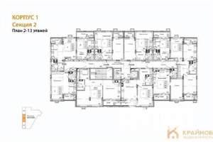1-к квартира, строящийся дом, 46м2, 9/15 этаж