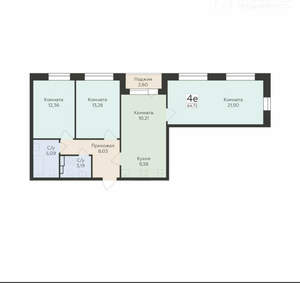 3-к квартира, вторичка, 85м2, 3/24 этаж