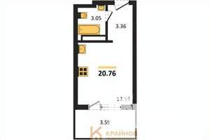 Студия квартира, вторичка, 21м2, 20/28 этаж