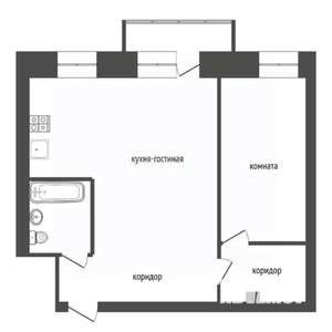 2-к квартира, вторичка, 43м2, 3/5 этаж
