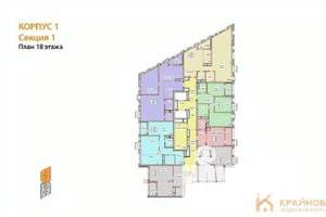 1-к квартира, сданный дом, 40м2, 18/21 этаж