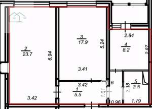 2-к квартира, вторичка, 62м2, 3/17 этаж