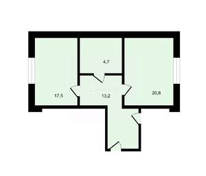 2-к квартира, вторичка, 59м2, 17/17 этаж