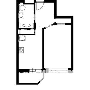 1-к квартира, вторичка, 41м2, 2/25 этаж