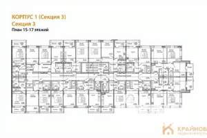 1-к квартира, вторичка, 38м2, 15/17 этаж