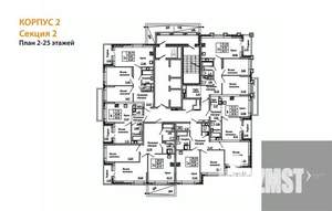 2-к квартира, вторичка, 65м2, 6/25 этаж