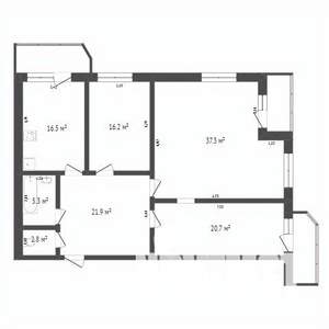 3-к квартира, вторичка, 89м2, 9/11 этаж