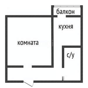 1-к квартира, вторичка, 43м2, 12/25 этаж