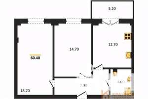 2-к квартира, вторичка, 60м2, 5/15 этаж