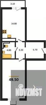 1-к квартира, вторичка, 50м2, 8/19 этаж