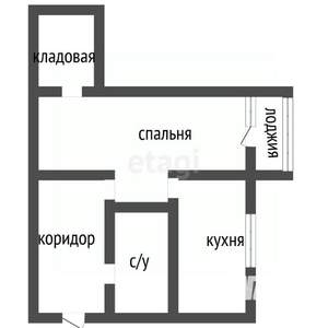 1-к квартира, вторичка, 30м2, 4/5 этаж