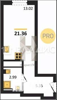 Студия квартира, вторичка, 21м2, 16/27 этаж
