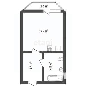 Студия квартира, вторичка, 23м2, 11/15 этаж