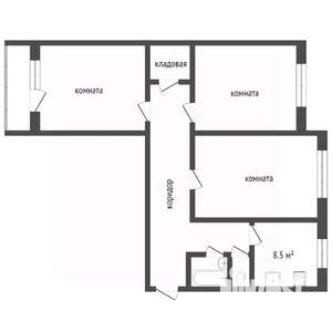 3-к квартира, вторичка, 67м2, 6/10 этаж