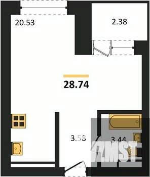 Студия квартира, вторичка, 29м2, 4/28 этаж