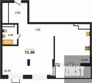 1-к квартира, вторичка, 72м2, 9/15 этаж