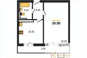 1-к квартира, вторичка, 40м2, 16/17 этаж