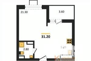 Студия квартира, вторичка, 31м2, 9/14 этаж