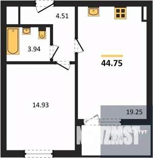 1-к квартира, вторичка, 45м2, 5/18 этаж