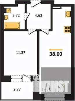 1-к квартира, вторичка, 39м2, 10/28 этаж