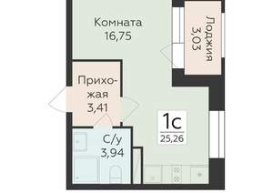 Студия квартира, вторичка, 25м2, 5/18 этаж