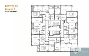 2-к квартира, вторичка, 66м2, 18/18 этаж