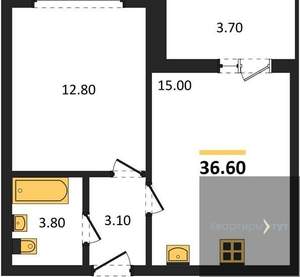 1-к квартира, вторичка, 37м2, 3/17 этаж