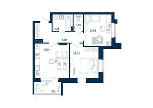 2-к квартира, вторичка, 57м2, 1/17 этаж
