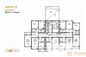 2-к квартира, вторичка, 66м2, 9/17 этаж