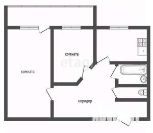 2-к квартира, вторичка, 62м2, 2/12 этаж