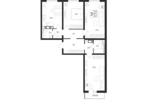 3-к квартира, вторичка, 91м2, 7/17 этаж