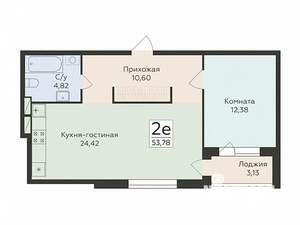 2-к квартира, вторичка, 54м2, 7/18 этаж