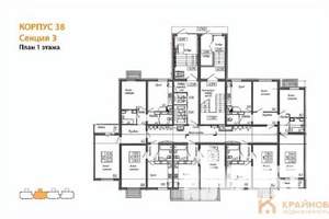 1-к квартира, вторичка, 37м2, 1/17 этаж