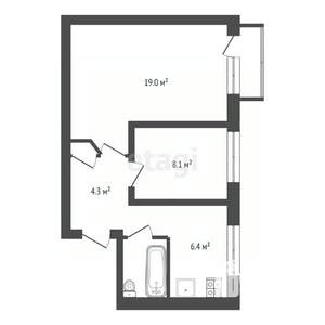 2-к квартира, вторичка, 41м2, 5/5 этаж