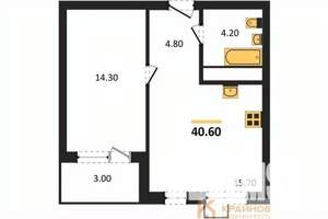 1-к квартира, вторичка, 41м2, 2/11 этаж