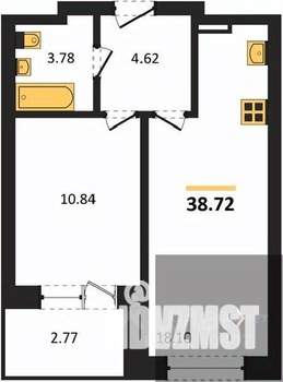 1-к квартира, вторичка, 39м2, 21/28 этаж