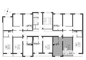 1-к квартира, вторичка, 42м2, 6/17 этаж