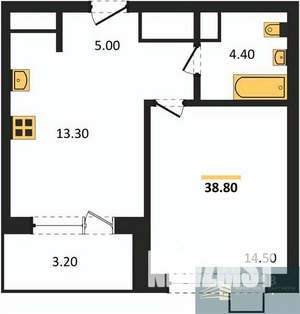 1-к квартира, вторичка, 39м2, 10/11 этаж