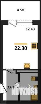 Студия квартира, вторичка, 22м2, 7/18 этаж