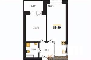 1-к квартира, вторичка, 39м2, 4/28 этаж
