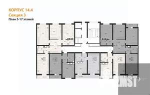 3-к квартира, вторичка, 92м2, 4/17 этаж